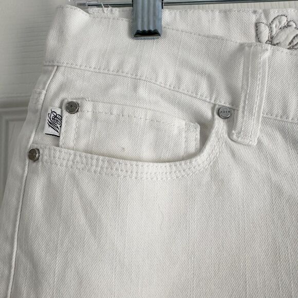 White House Black Market Capri Pants Size 2 White Cotton Spandex - Picture 3 of 14